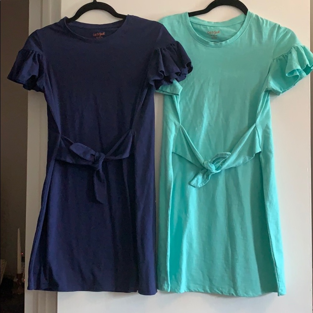 Cat and Jack girls dress with tie front x/l